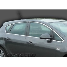 Молдинги (нерж.сталь) на стекла дверей OPEL ASTRA IV J Hatchback (2010-)